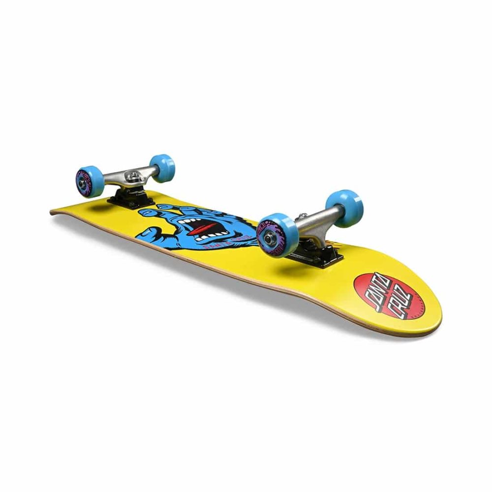 Santa Cruz Screaming Hand Mini 7.75" Complete Skateboard - Yellow