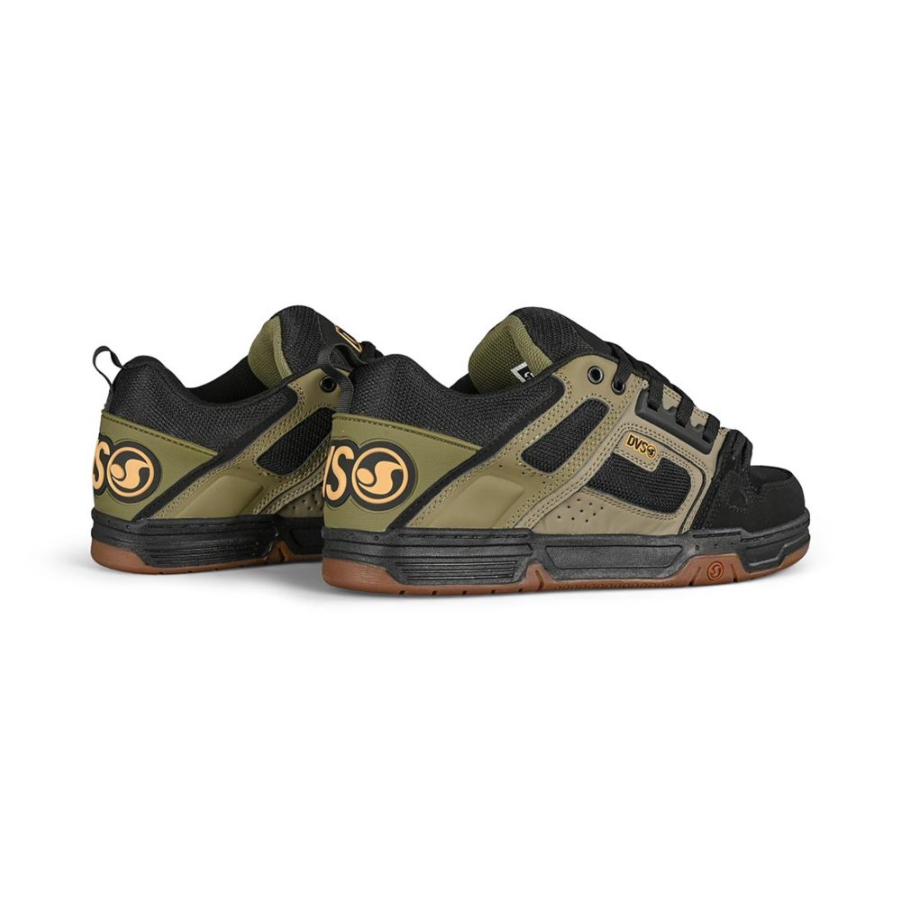 DVS Comanche Skate Shoes - Brindle / Burnt Olive / Black Leather