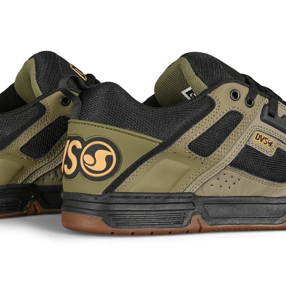 DVS Comanche Skate Shoes - Brindle / Burnt Olive / Black Leather