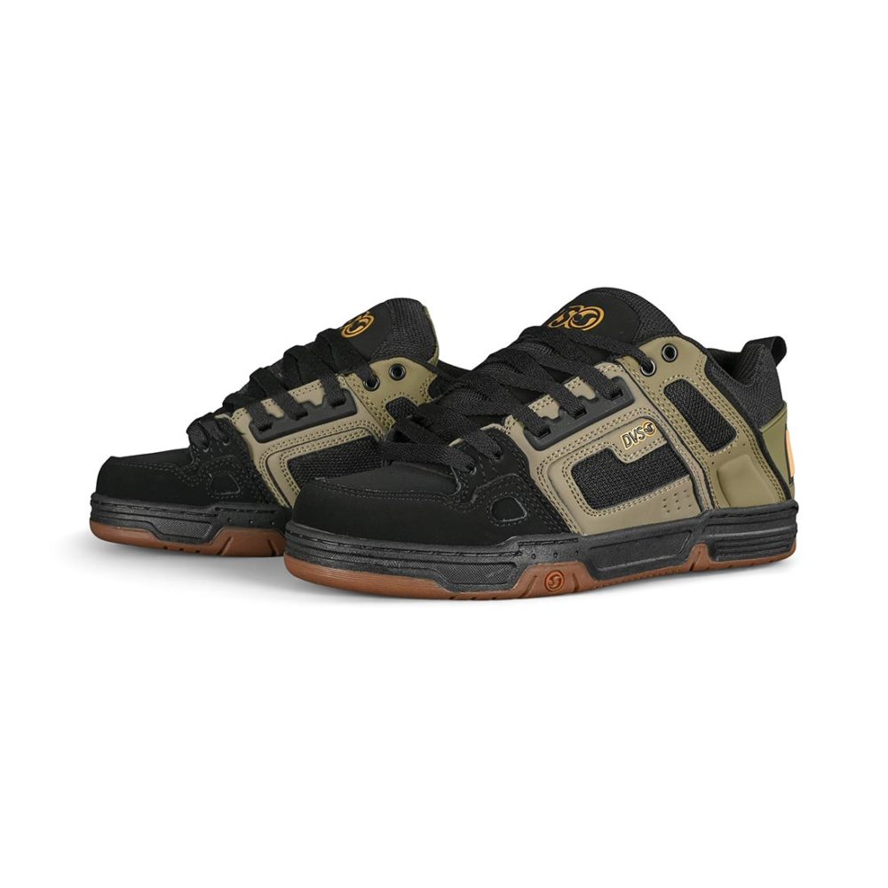 DVS Comanche Skate Shoes - Brindle / Burnt Olive / Black Leather