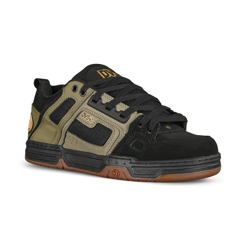 DVS Comanche Skate Shoes - Brindle / Burnt Olive / Black Leather