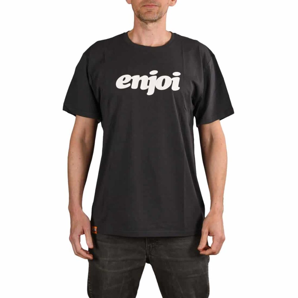 Enjoi Skateboards Flocked Premium S/S T-Shirt - Vintage Black