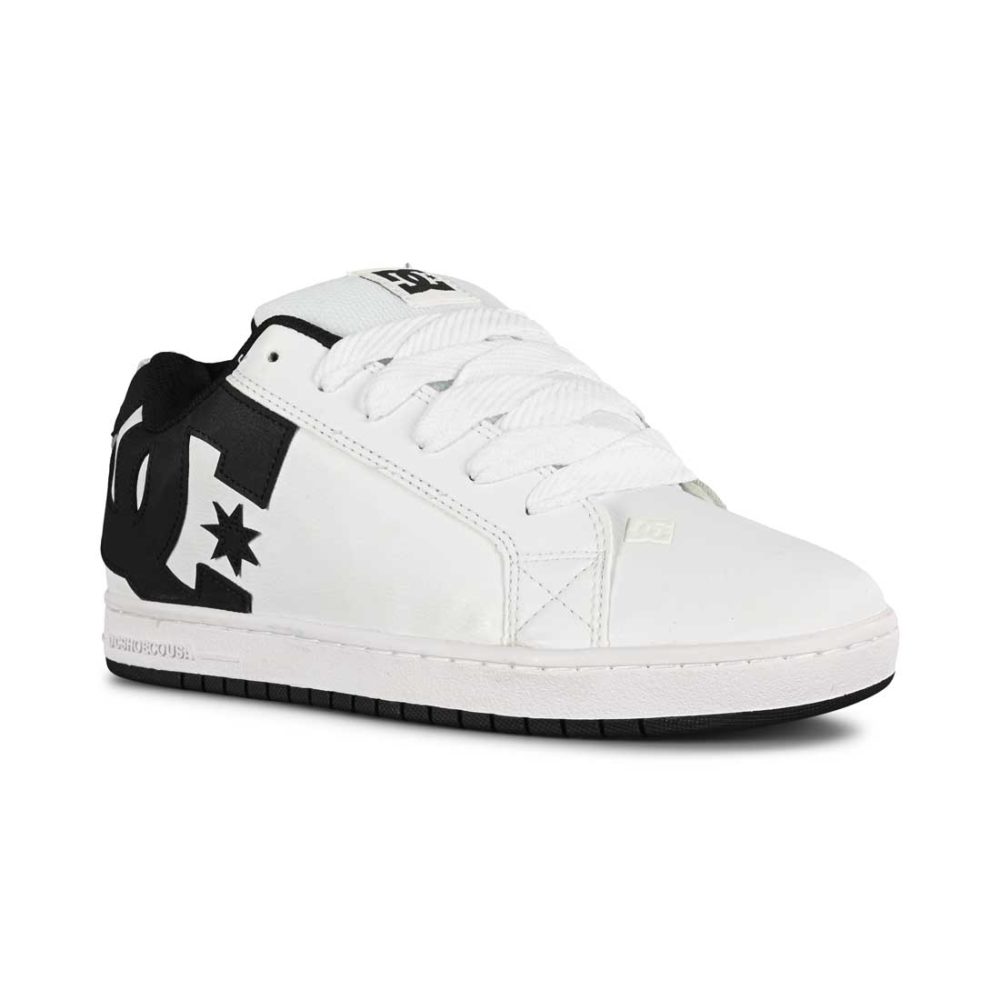 DC Court Graffik Skate Shoes - White / Black / Black