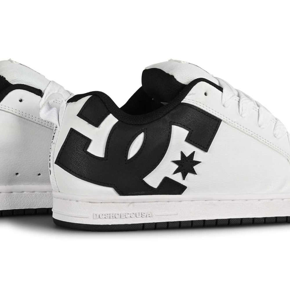 DC Court Graffik Skate Shoes - White / Black / Black