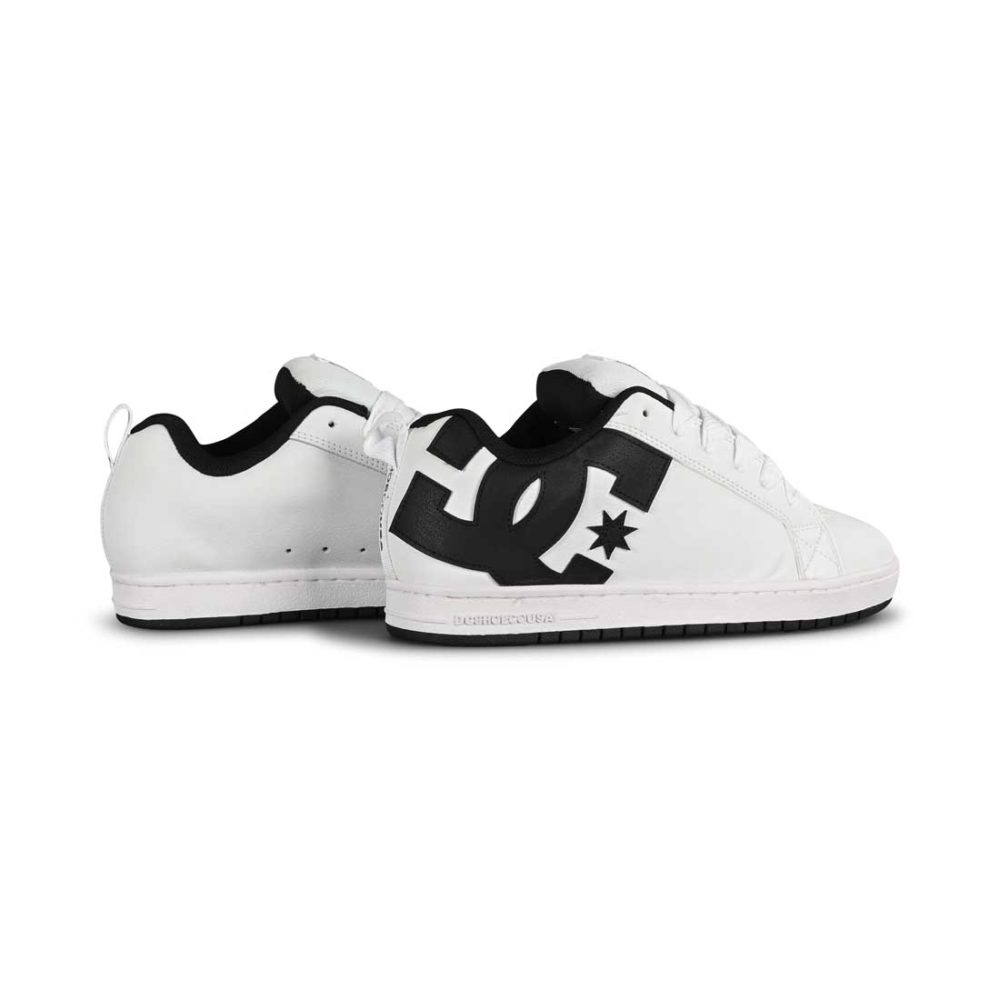 DC Court Graffik Skate Shoes - White / Black / Black