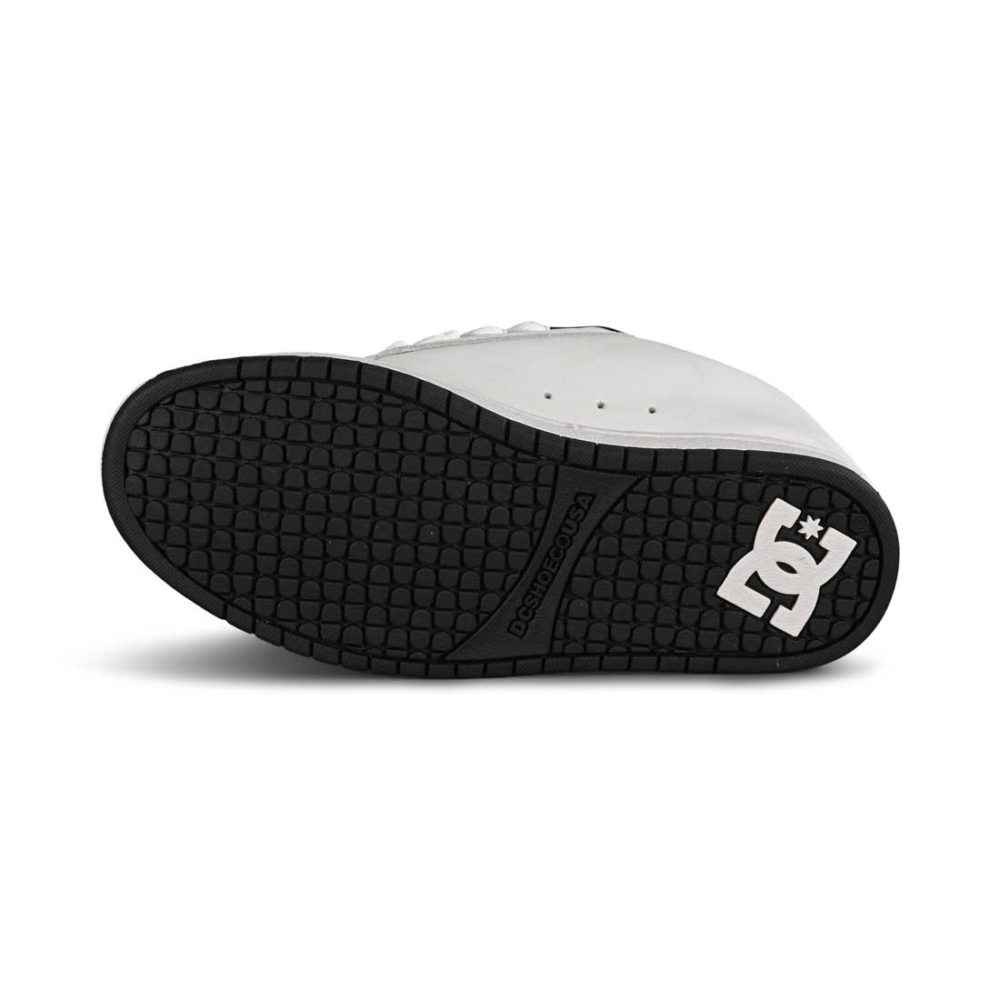 DC Court Graffik Skate Shoes - White / Black / Black