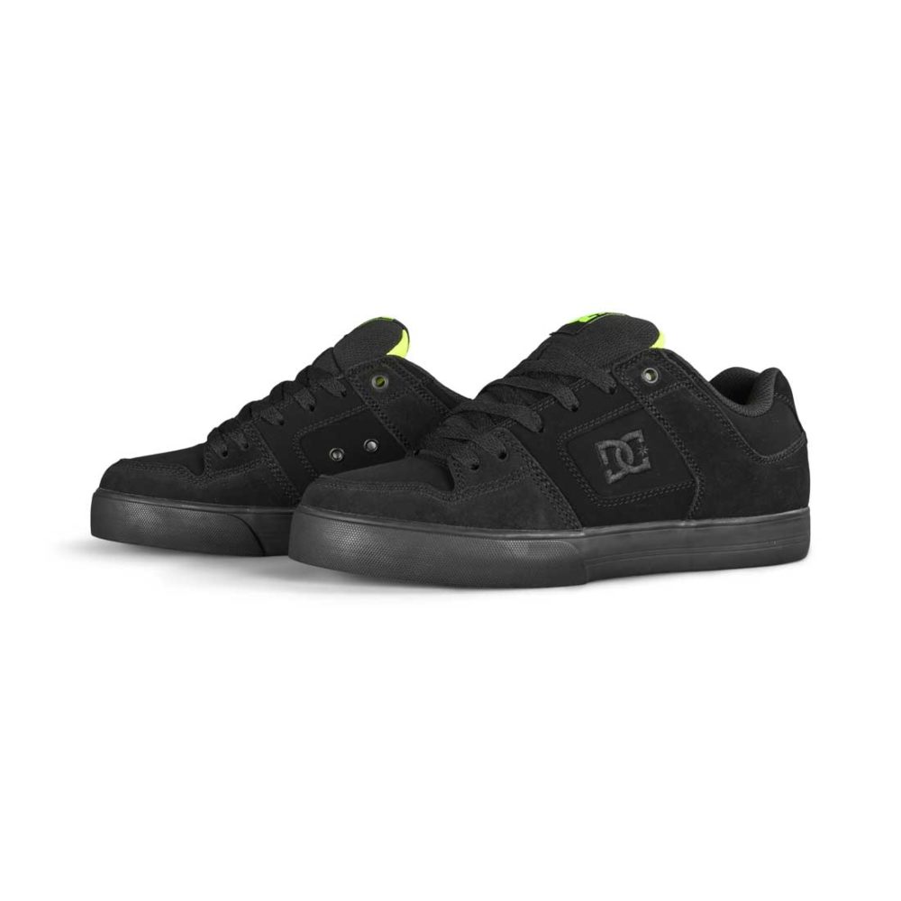 DC Pure Skate Shoes - Black / Yellow