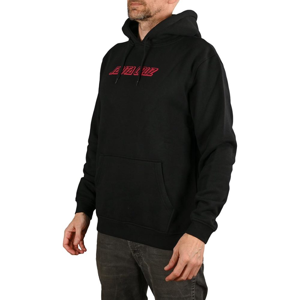 Santa Cruz Screaming Hand Strip Pullover Hoodie - Black