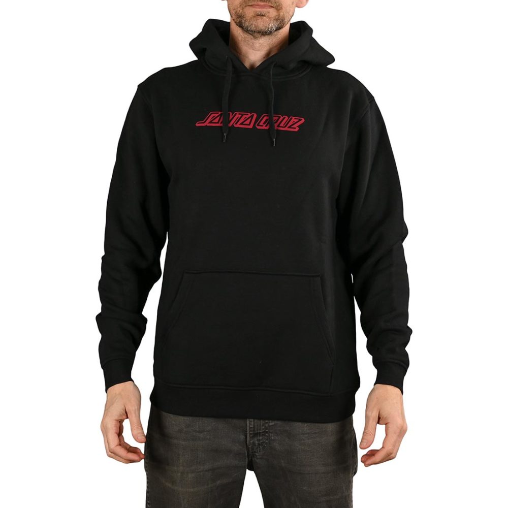 Santa Cruz Screaming Hand Strip Pullover Hoodie - Black