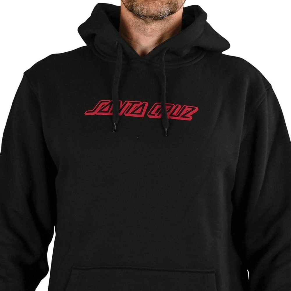 Santa Cruz Screaming Hand Strip Pullover Hoodie - Black