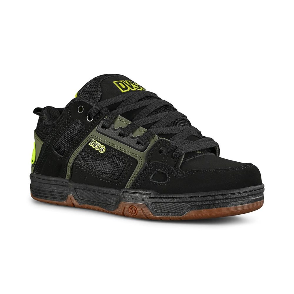 DVS Comanche Skate Shoes - Black / Olive / Gum Nubuck