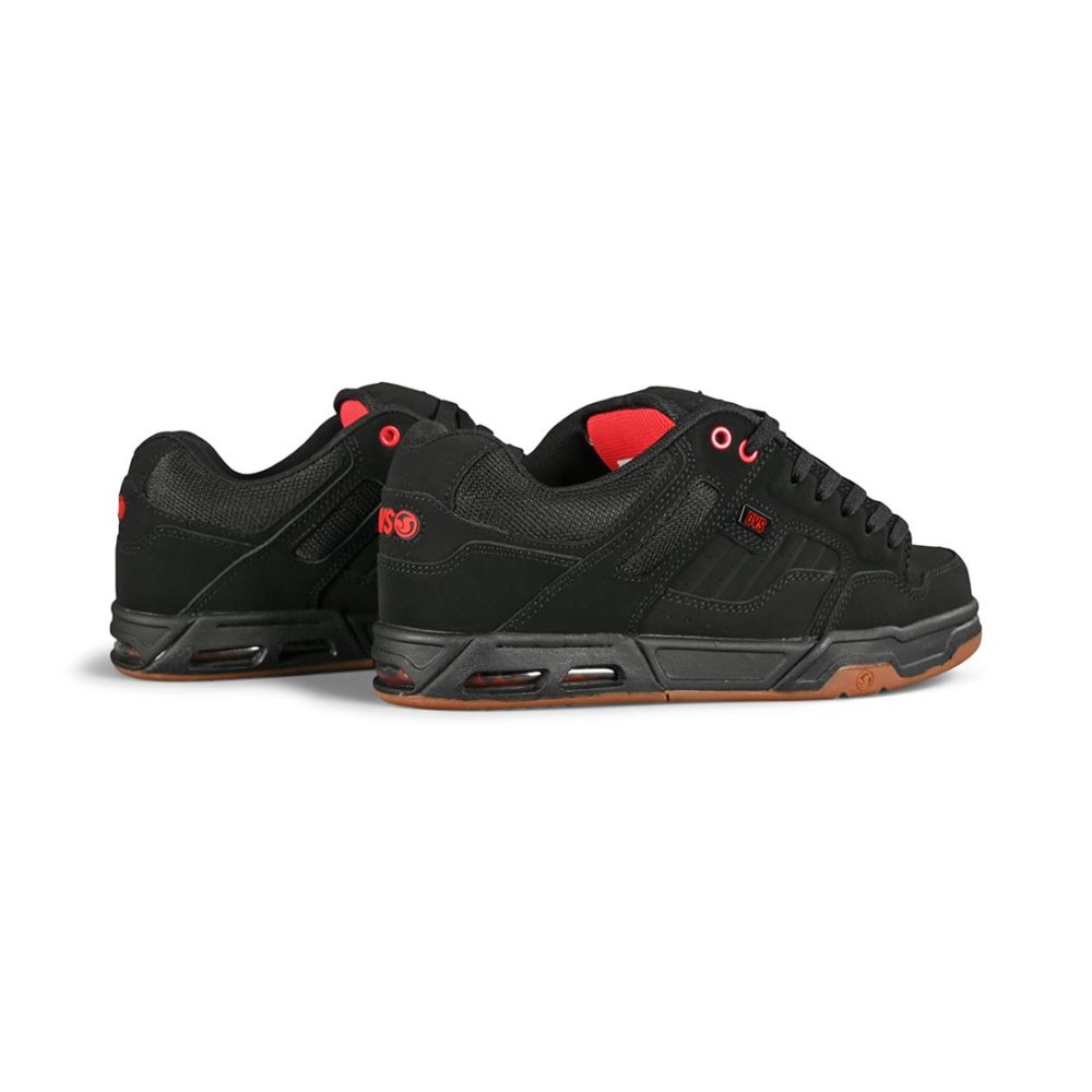 DVS Enduro Heir Skate Shoes - Black / Red / Gum