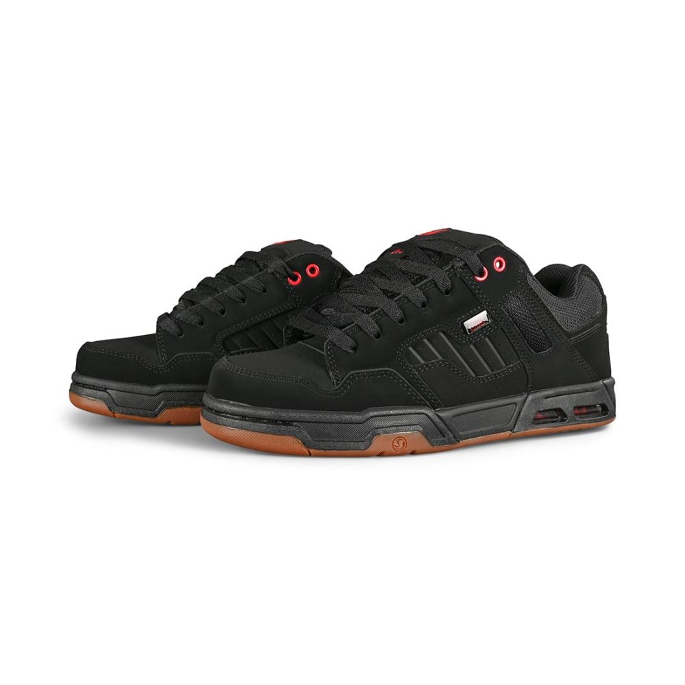 DVS Enduro Heir Skate Shoes - Black / Red / Gum