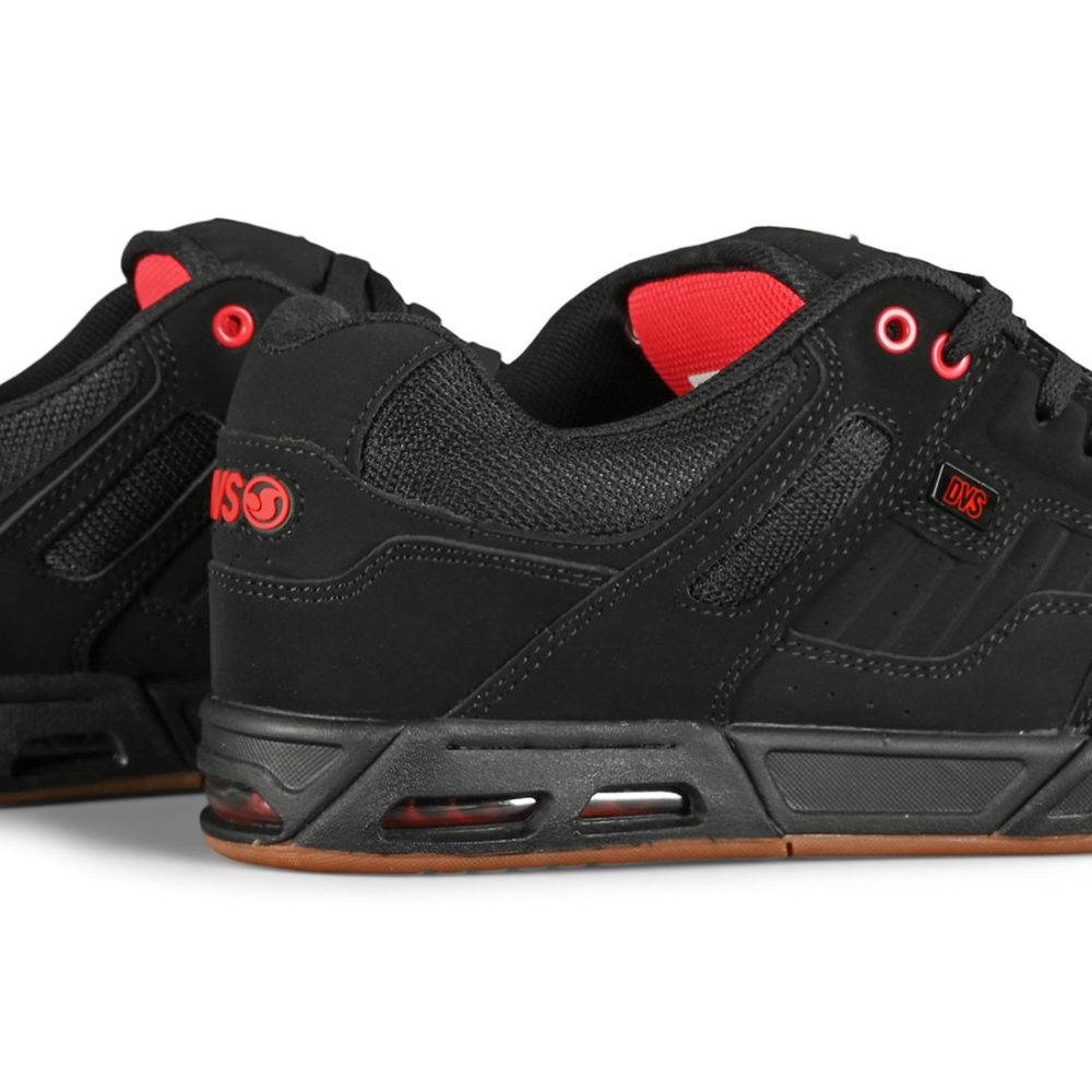 DVS Enduro Heir Skate Shoes - Black / Red / Gum