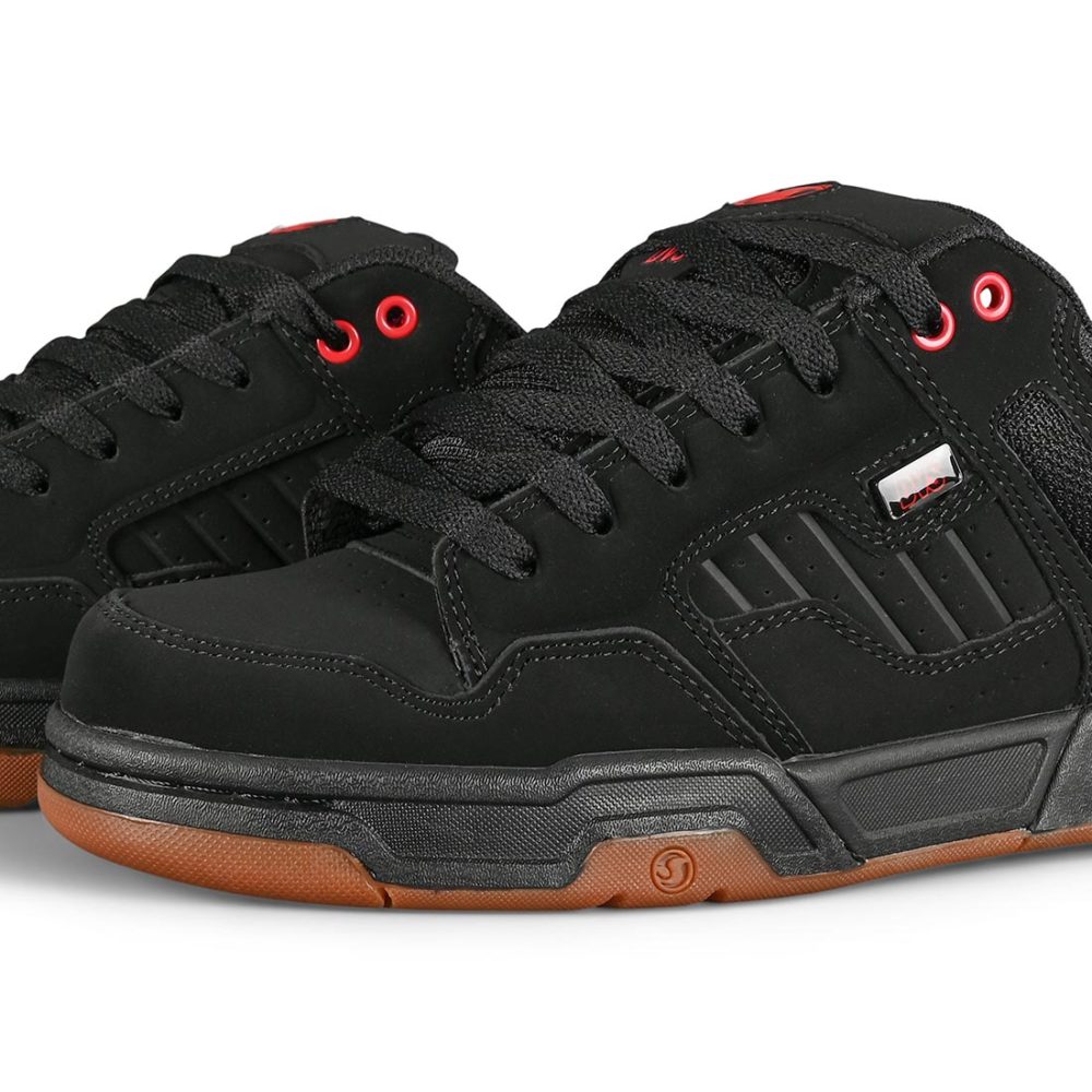 DVS Enduro Heir Skate Shoes - Black / Red / Gum