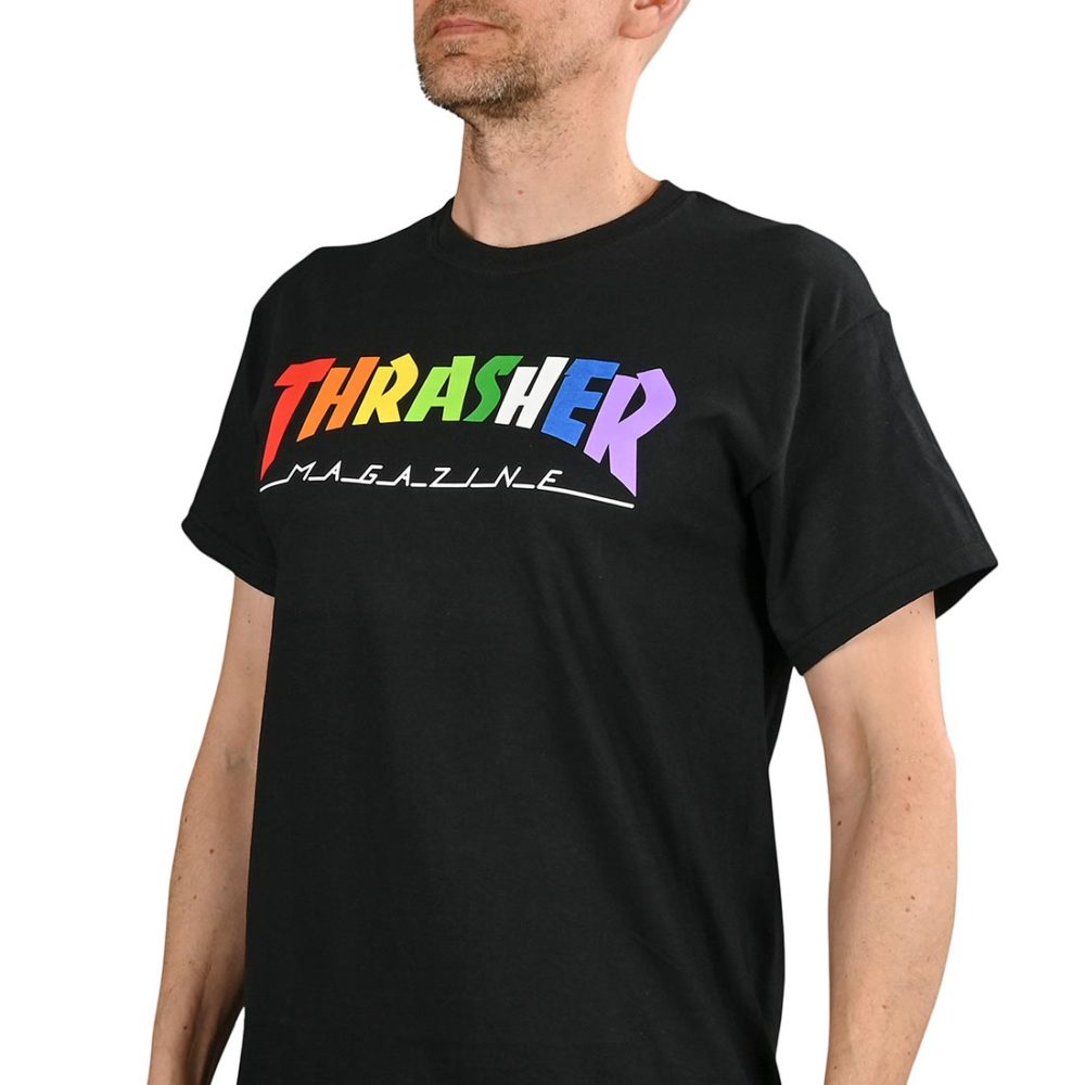 Thrasher Rainbow Mag S/S T-Shirt - Black