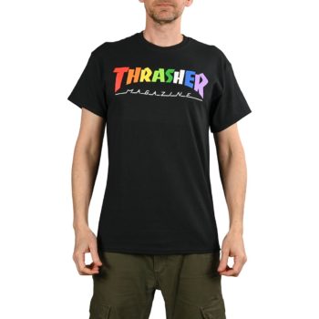 Thrasher Rainbow Mag S/S T-Shirt - Black