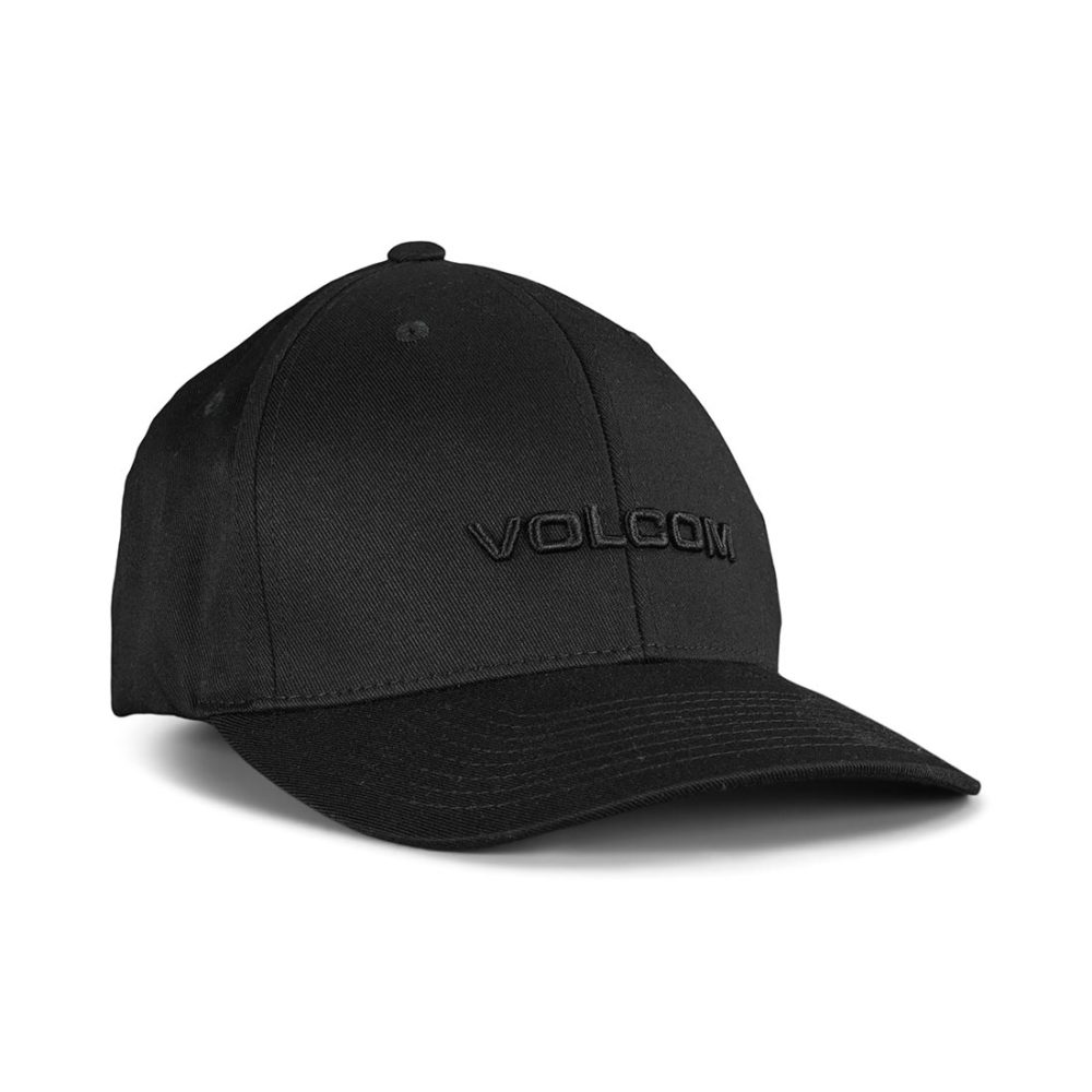 Volcom Euro XFit Flexfit Cap - Black / Black