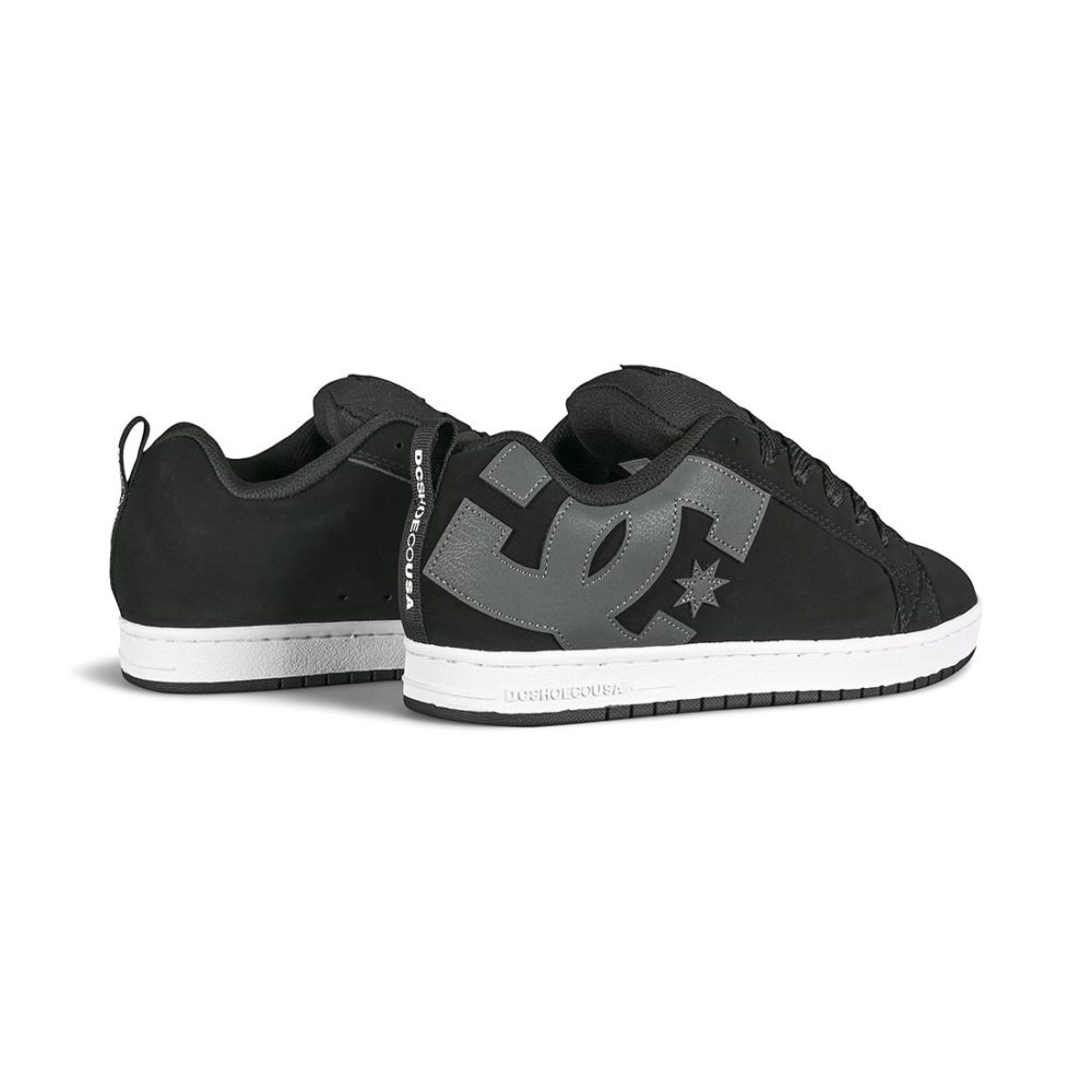 DC Court Graffik Skate Shoes - Black / Grey / White