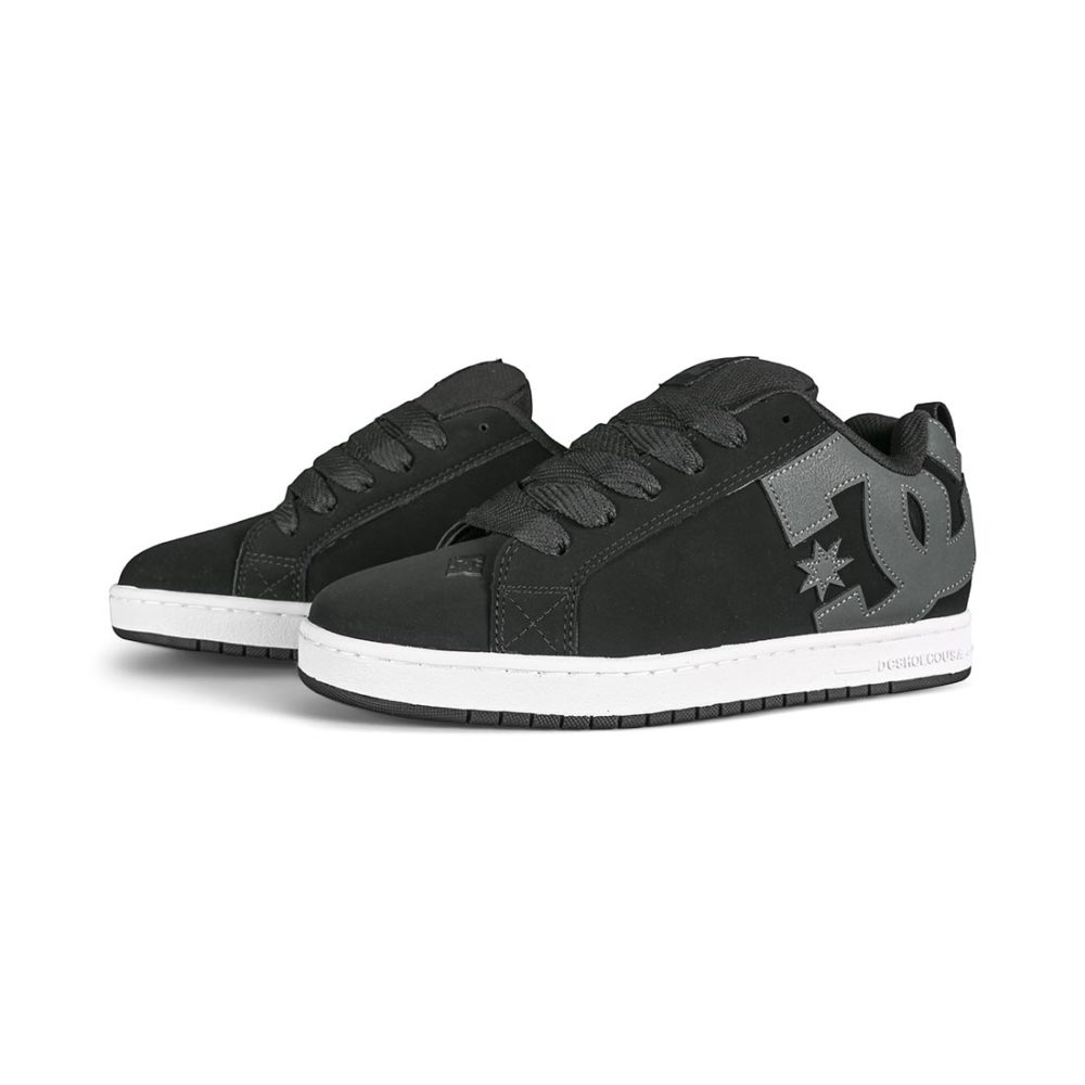 DC Court Graffik Skate Shoes - Black / Grey / White