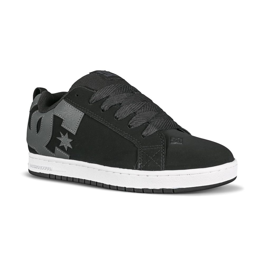 DC Court Graffik Skate Shoes - Black / Grey / White