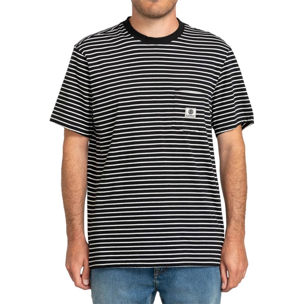 Element Basic Stripes S/S T-Shirt - Flint Black