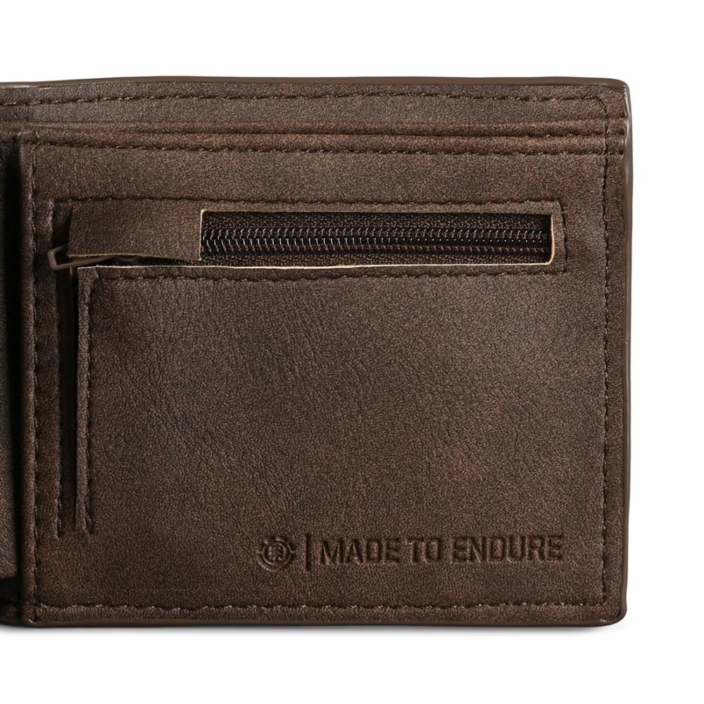 Element Daily PU Leather Wallet - Dark Earth