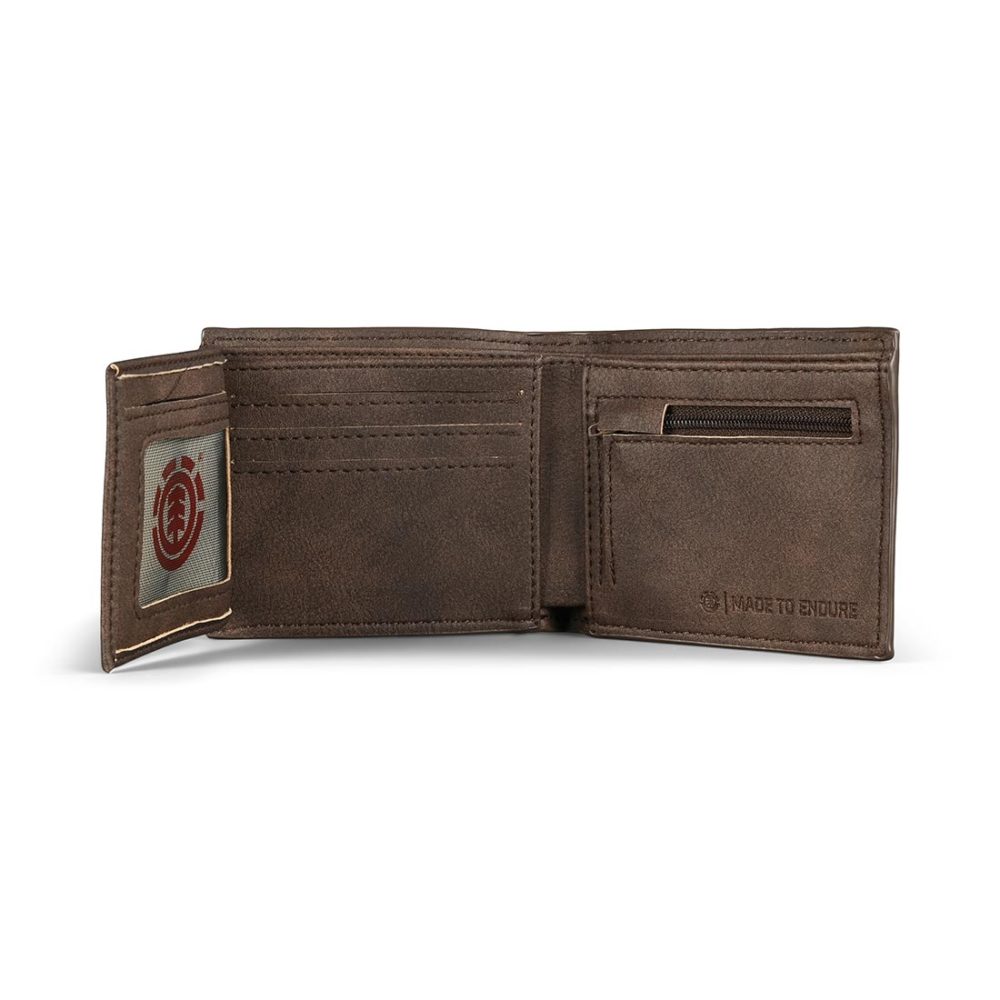 Element Daily PU Leather Wallet - Dark Earth