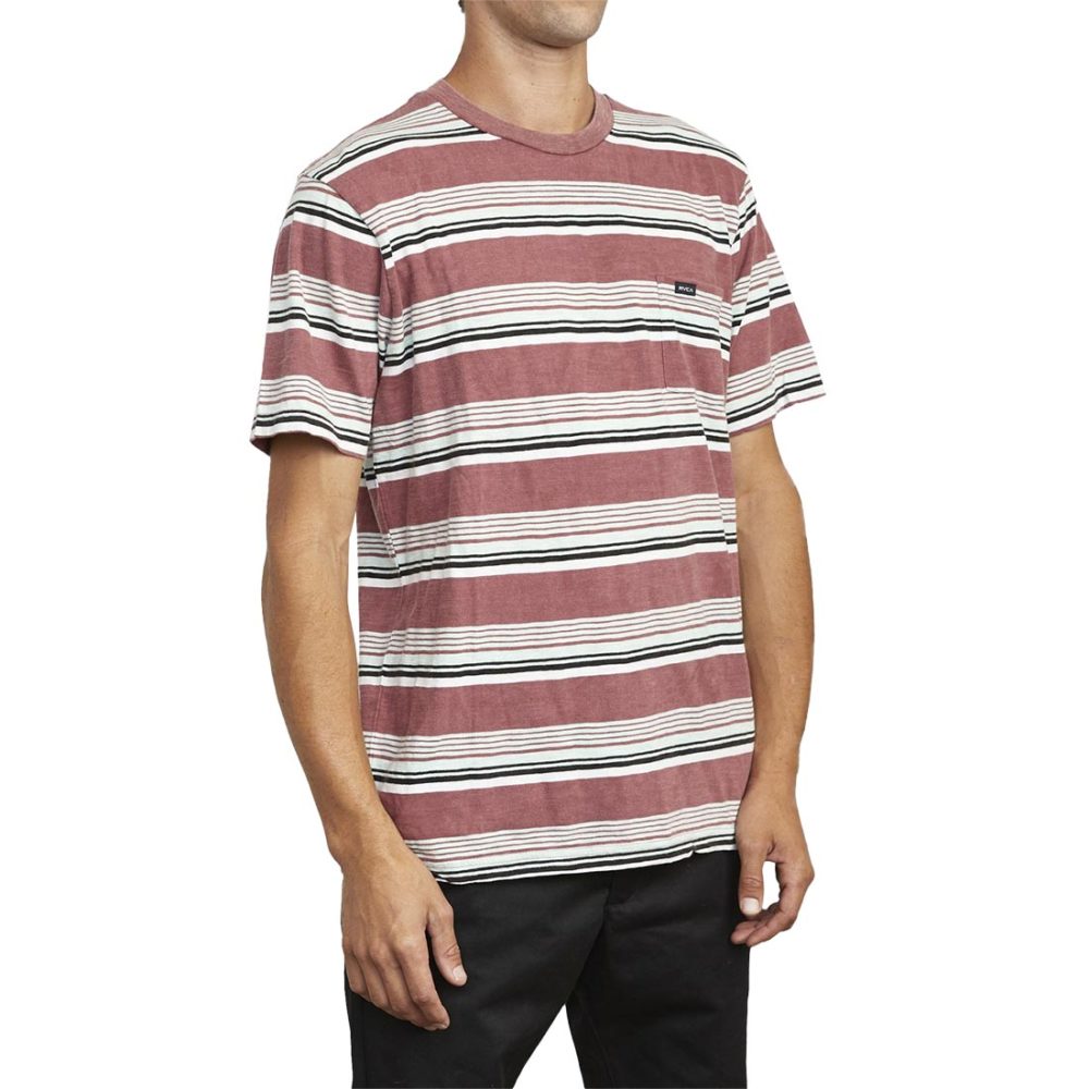 RVCA Ventura Stripe S/S T-Shirt - Merlot