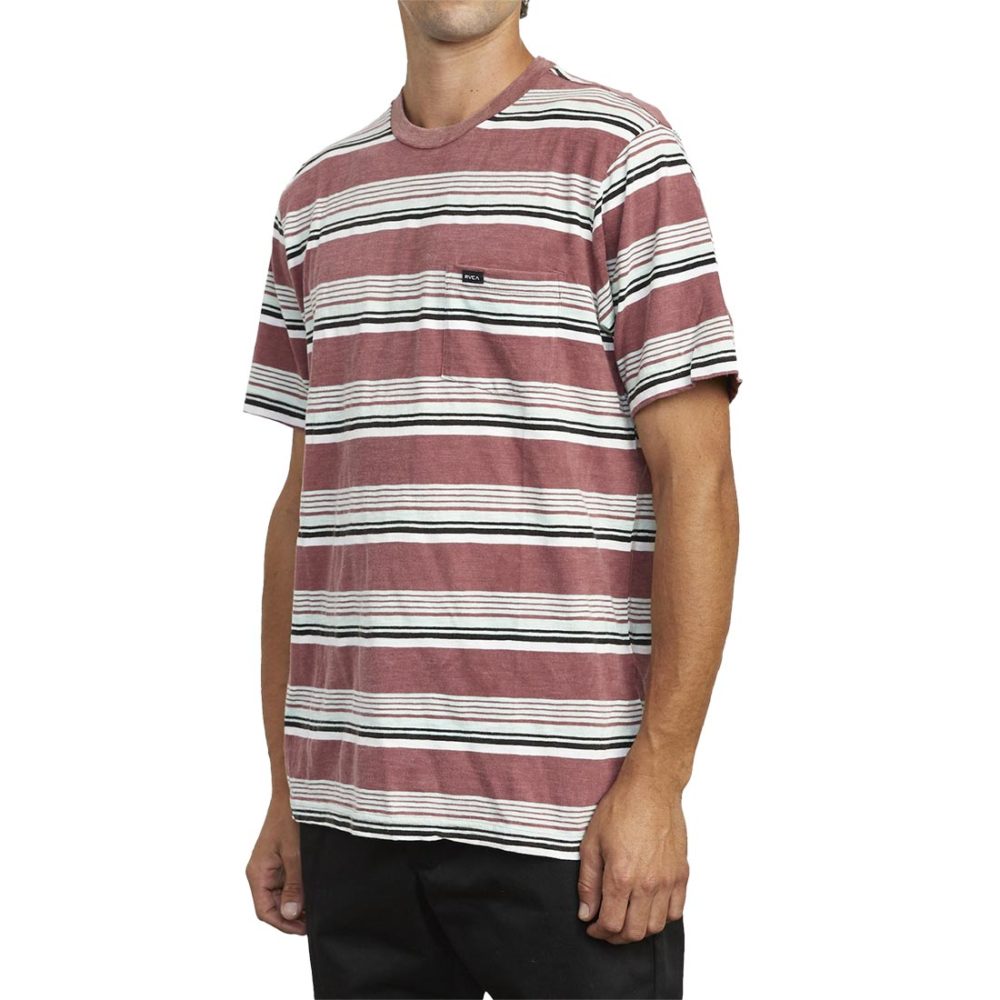 RVCA Ventura Stripe S/S T-Shirt - Merlot