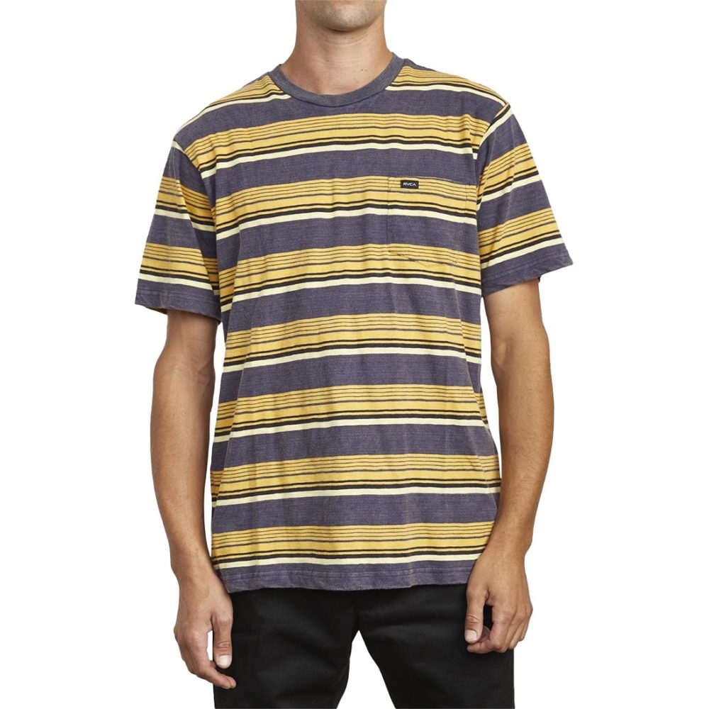 RVCA Ventura Stripe S/S T-Shirt - Moody Blue