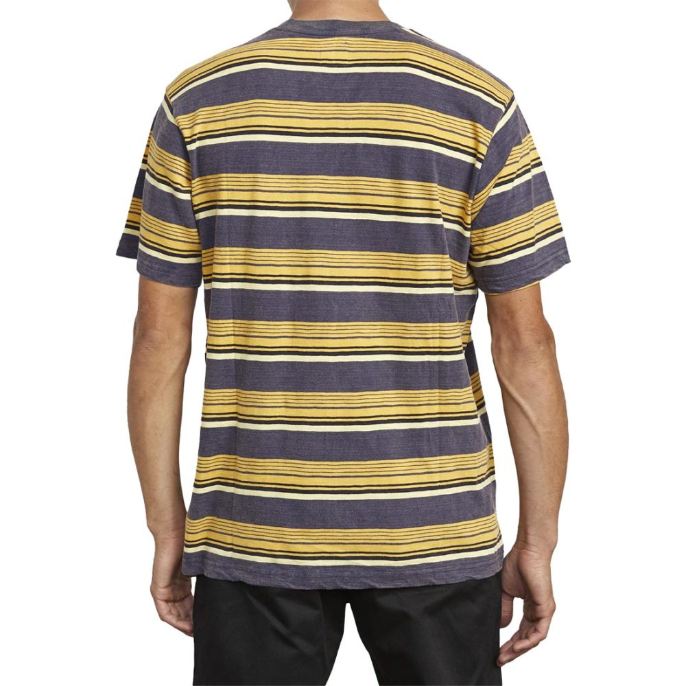 RVCA Ventura Stripe S/S T-Shirt - Moody Blue