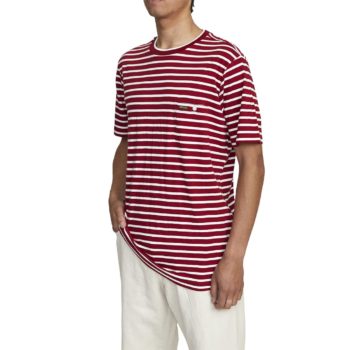 RVCA x Baker Stripe S/S T-Shirt - Bright Red