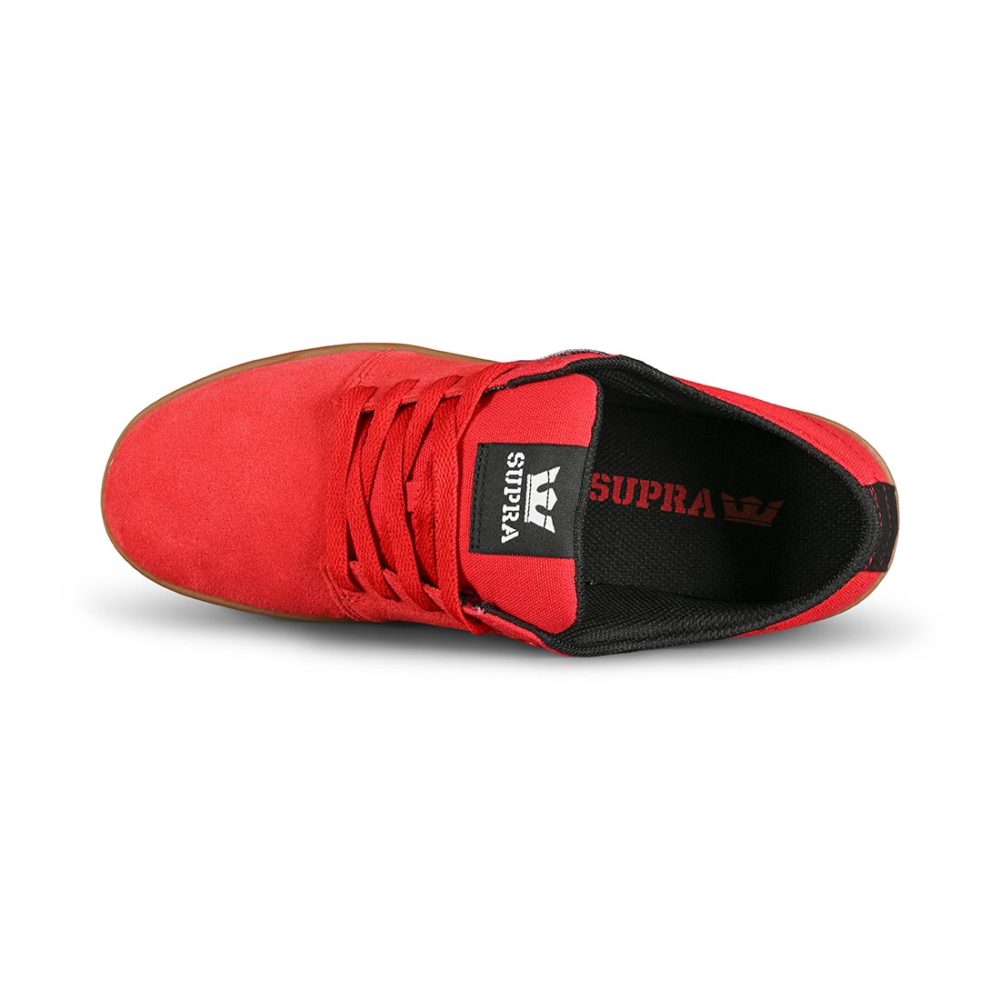 Supra Stacks II Skate Shoes - Red / Gum