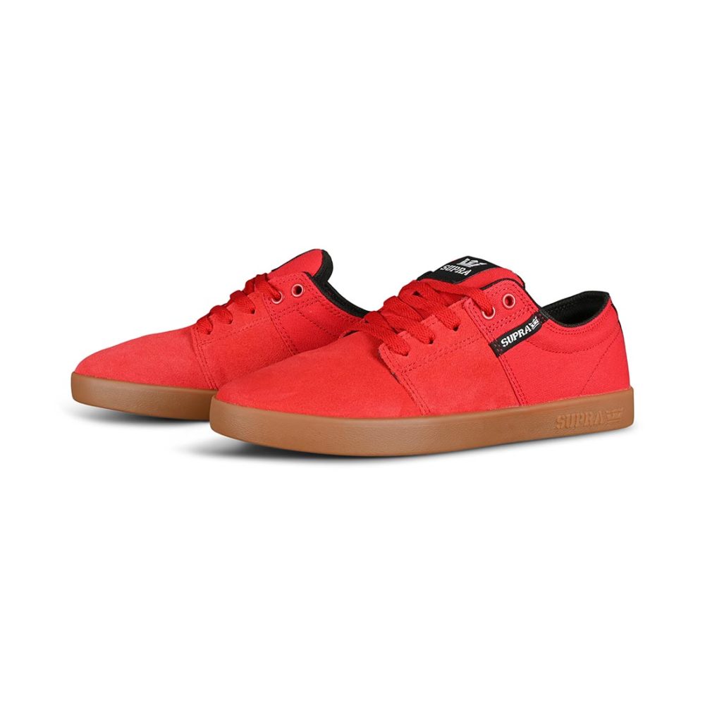 Supra Stacks II Skate Shoes - Red / Gum