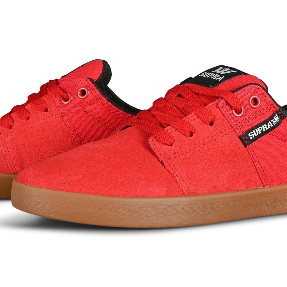 Supra Stacks II Skate Shoes - Red / Gum