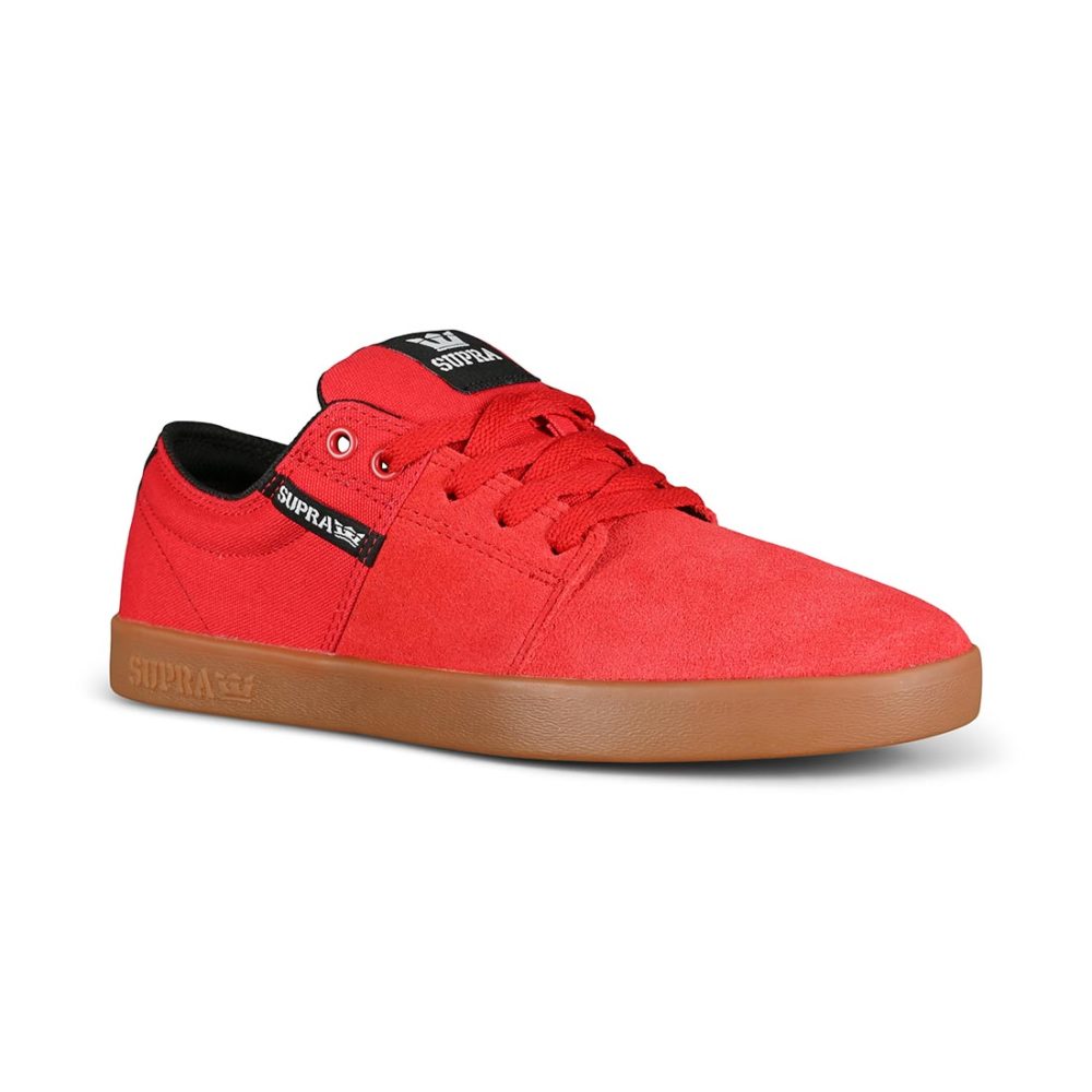 Supra Stacks II Skate Shoes - Red / Gum