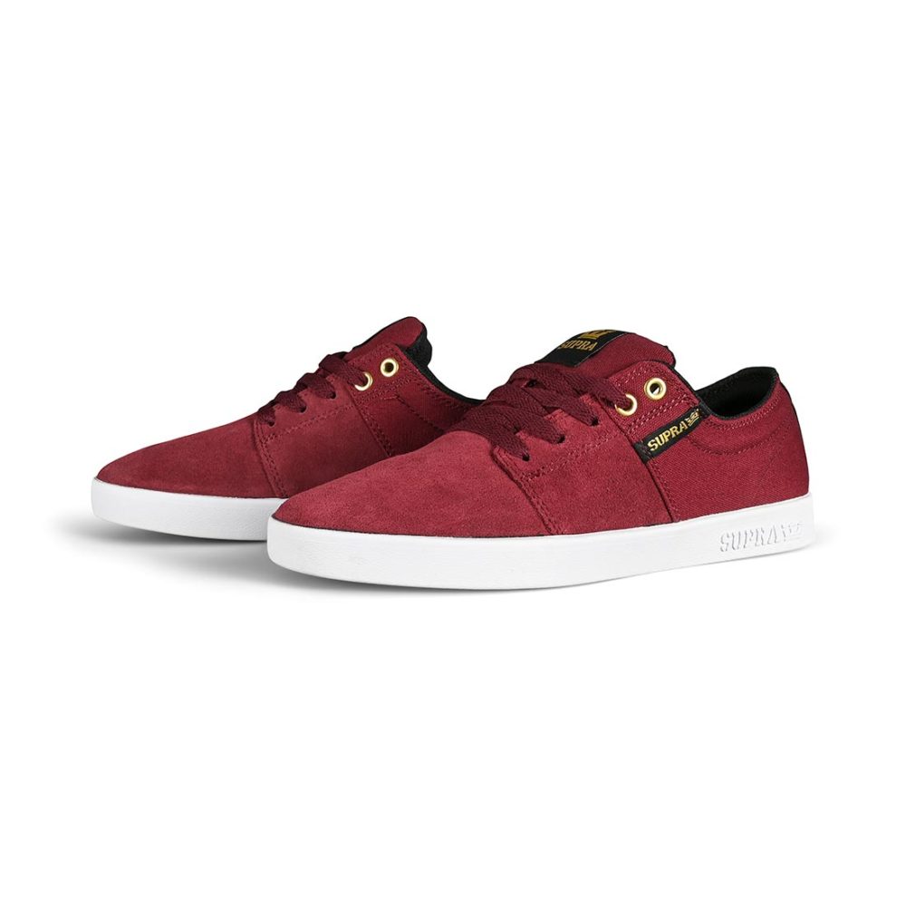 Supra Stacks II Skate Shoes - Wine / White