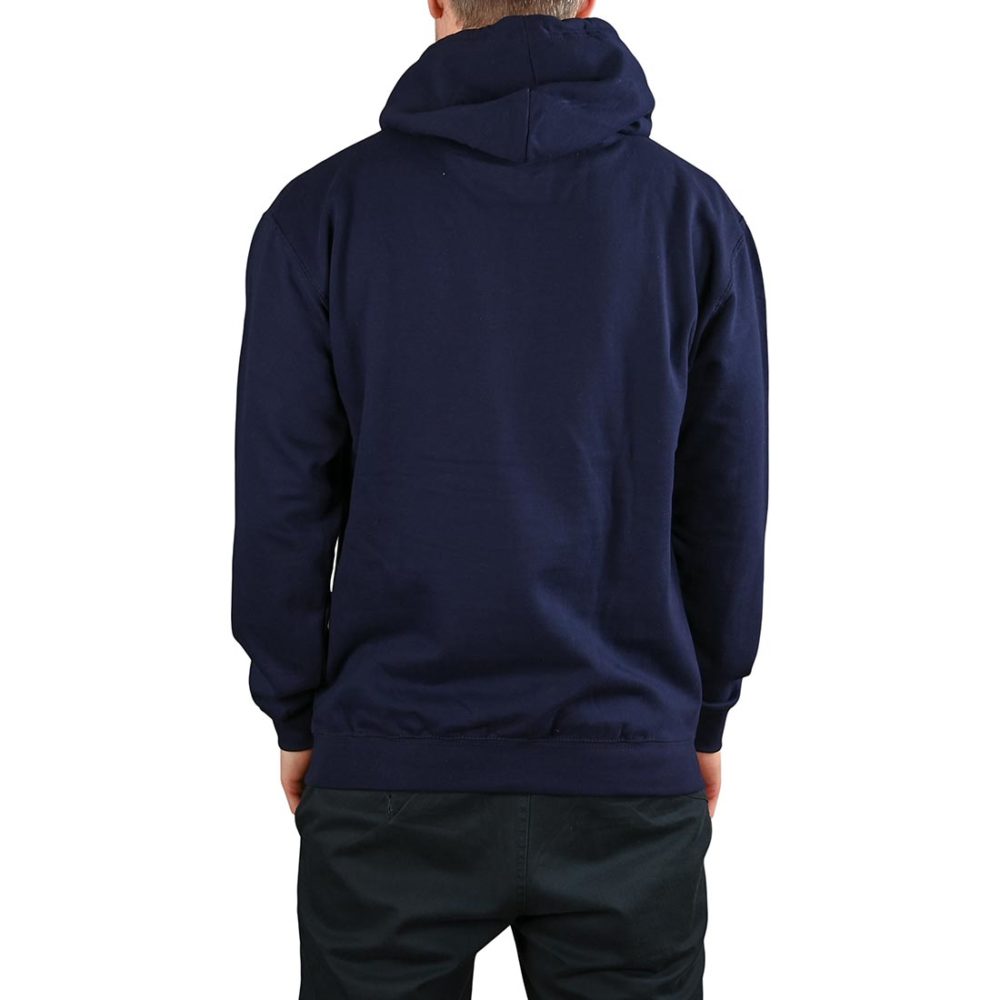 Zero Single Skull Pullover Hoodie - Navy / White