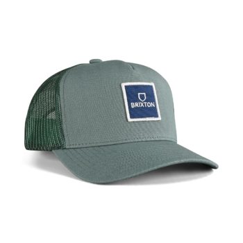 Brixton Alpha Block Mesh Back Trucker Cap - Silver Pine (Copy)