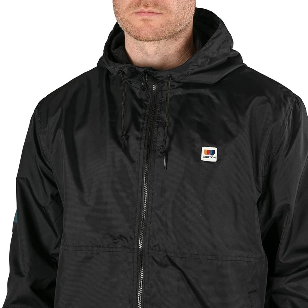 Brixton Claxton Alton LW Zip Hooded Jacket - Black / White