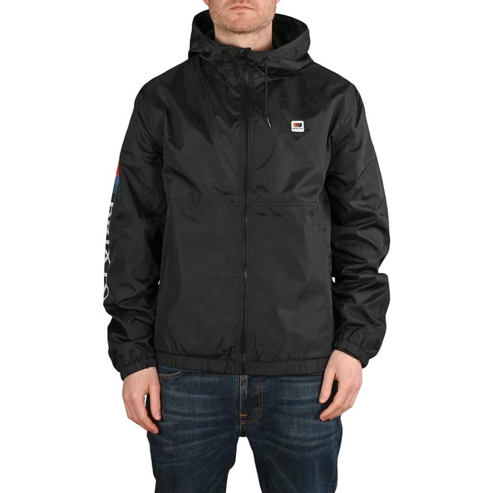 Brixton Claxton Alton LW Zip Hooded Jacket - Black / White