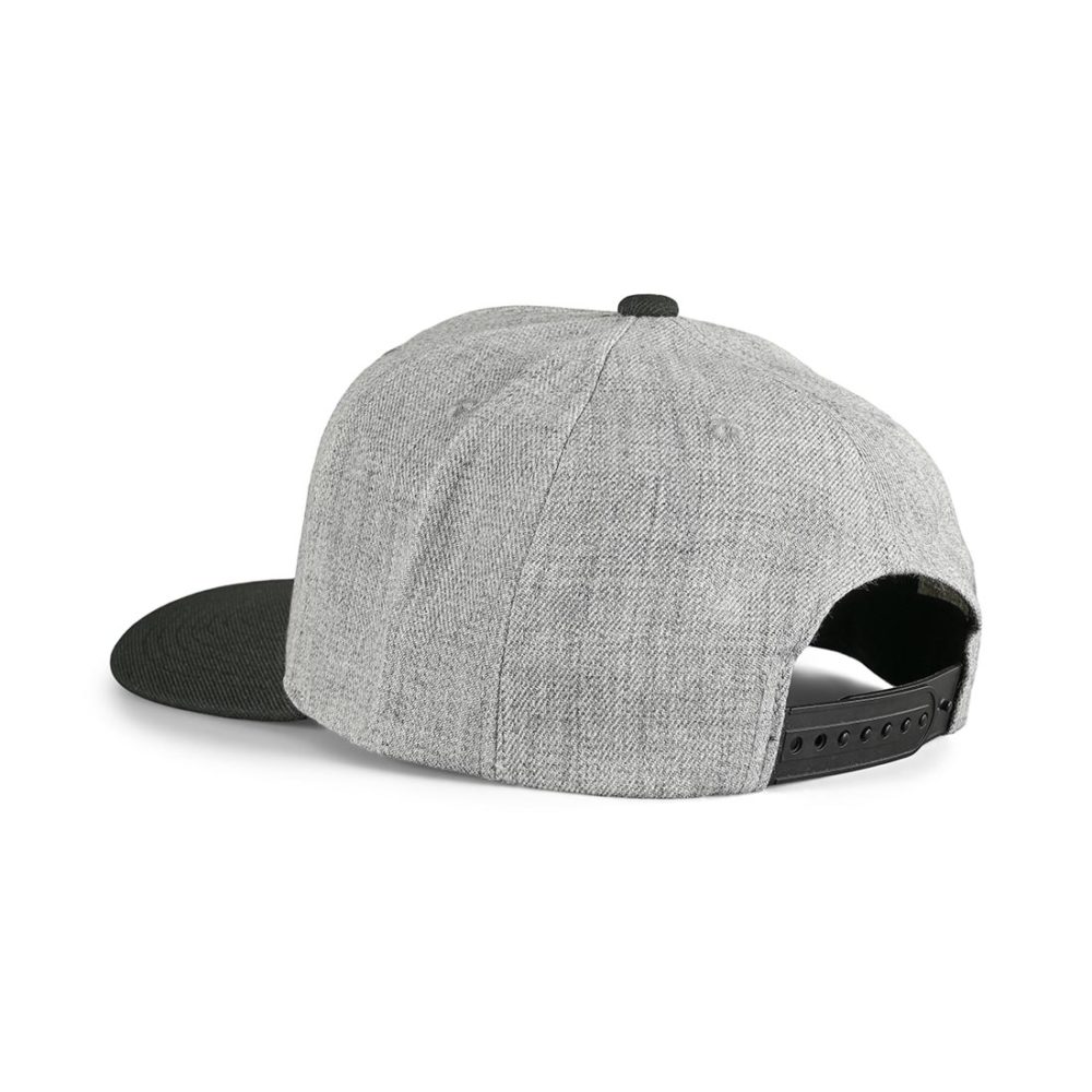 Brixton Crest C MP Snapback Cap - Heather Grey / Black