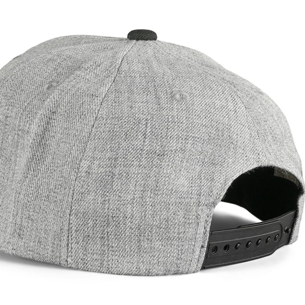 Brixton Crest C MP Snapback Cap - Heather Grey / Black