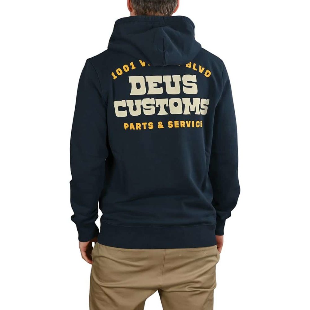 Deus Ex Machina Automatica Zip-Up Hoodie - Midnight Blue