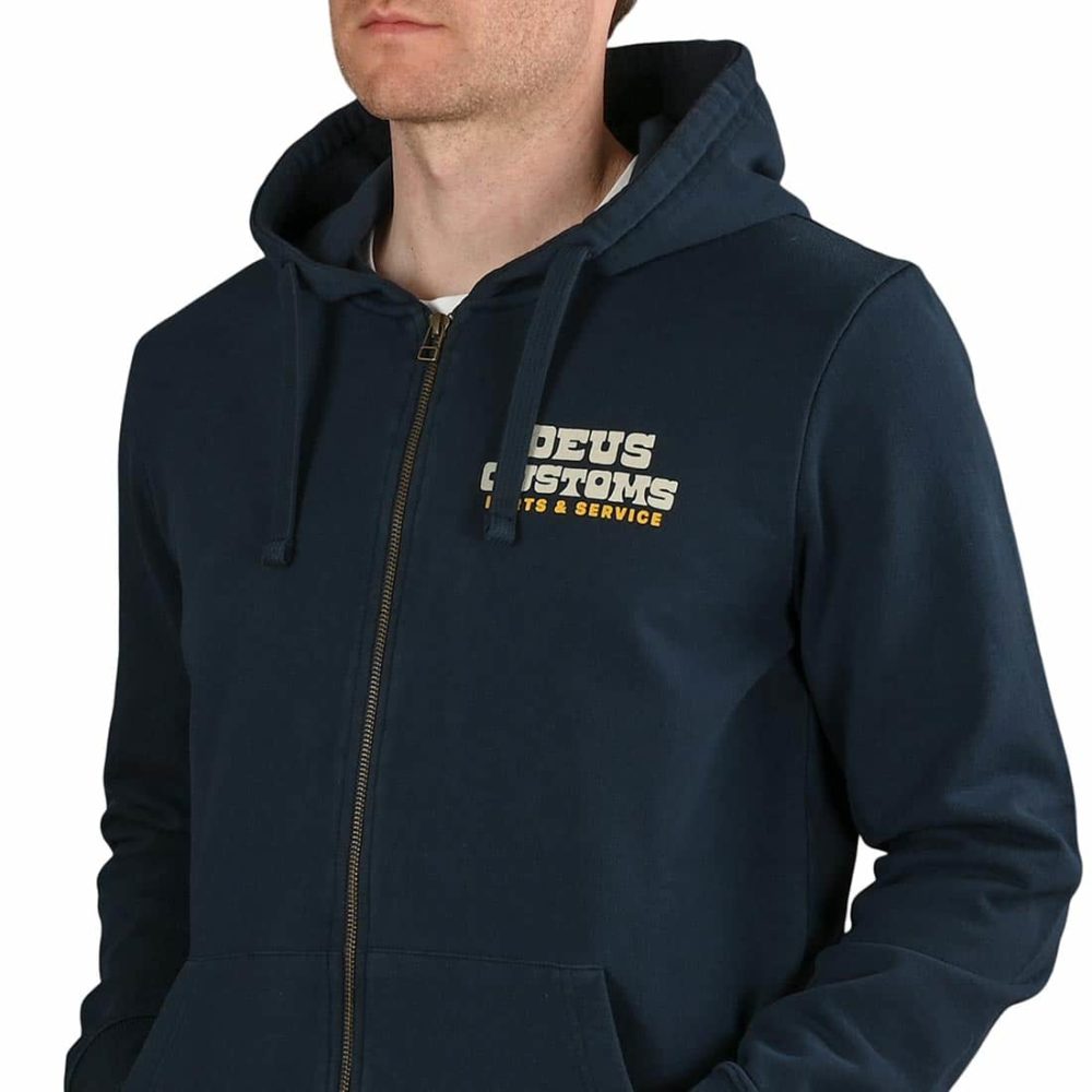 Deus Ex Machina Automatica Zip-Up Hoodie - Midnight Blue