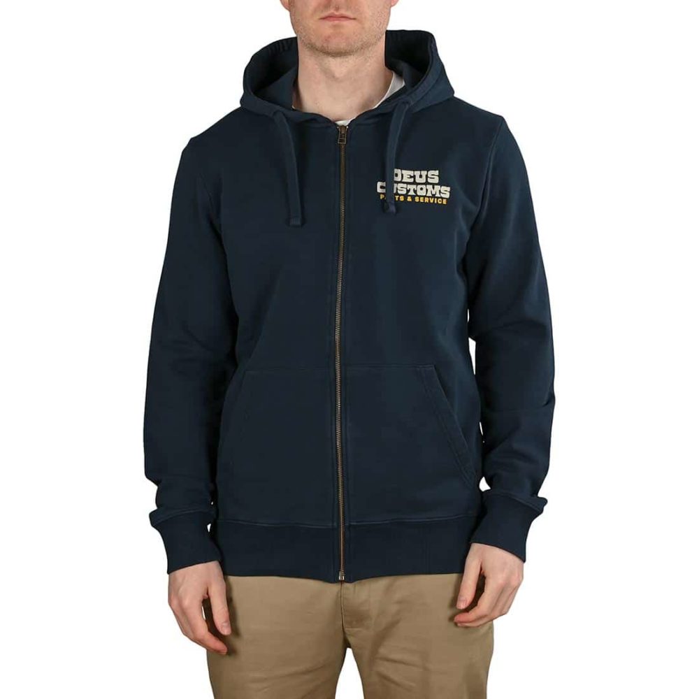 Deus Ex Machina Automatica Zip-Up Hoodie - Midnight Blue