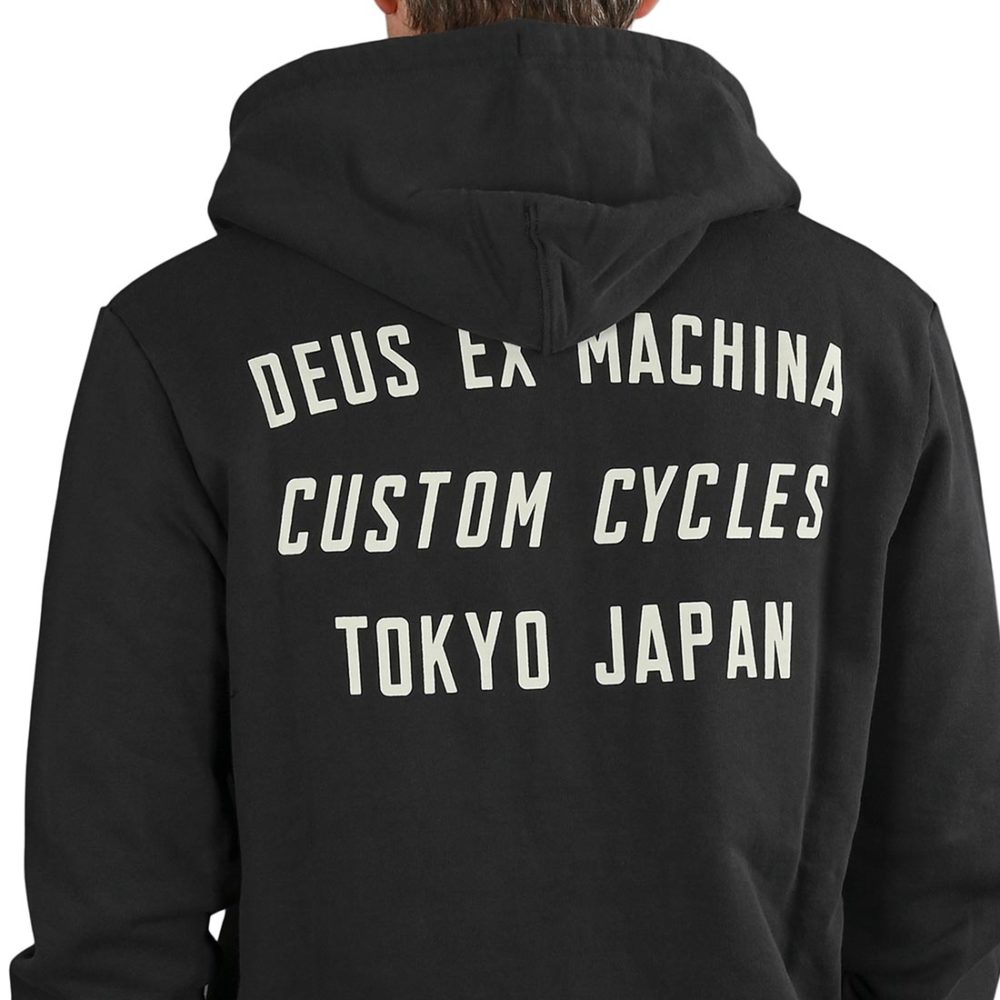 Deus Ex Machina Speed Stix Zip-Up Hoodie - Phantom Black