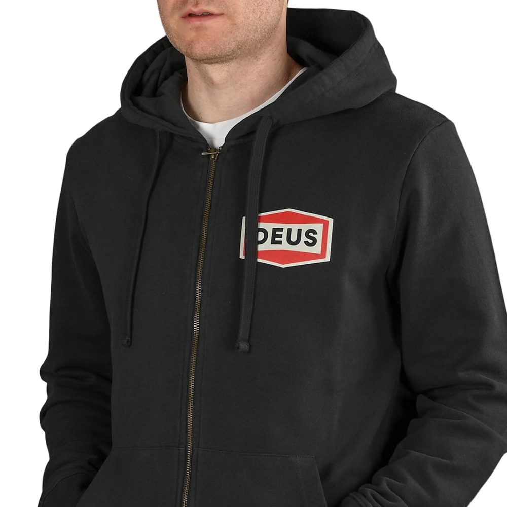 Deus Ex Machina Speed Stix Zip-Up Hoodie - Phantom Black