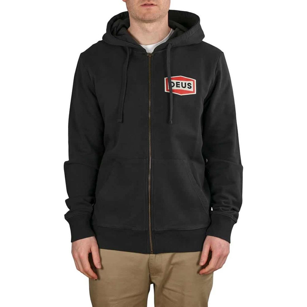 Deus Ex Machina Speed Stix Zip-Up Hoodie - Phantom Black